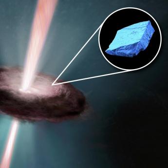 Blue Meteorite Crystals Reveal the Sun's Wild Youth