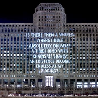 Projection for Chicago, 2008 Light projection Merchandise Mart