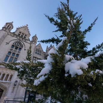 Snow on campus