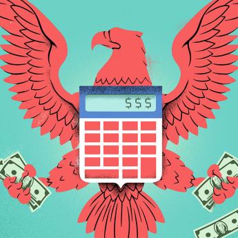Illustration depicting US fiscal policy