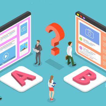 Illustration depicting A/B testing