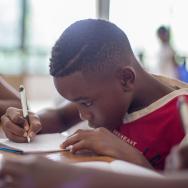 Child studying