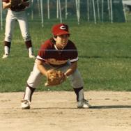 Kim Ng playing softball