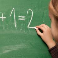 Student at blackboard