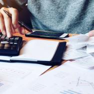 Person using calculator